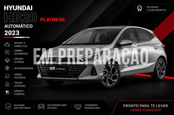 HYUNDAI HB20 1.0 TGDI FLEX PLATINUM AUTOMÁTICO HYUNDAI HB20 1.0 TGDI FLEX PLATINUM AUTOMÁTICO